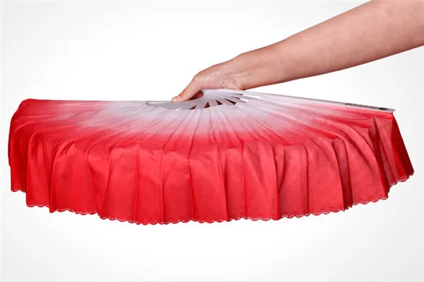 gradient color folk art Chinese silk dance dancing fan KungFu fan