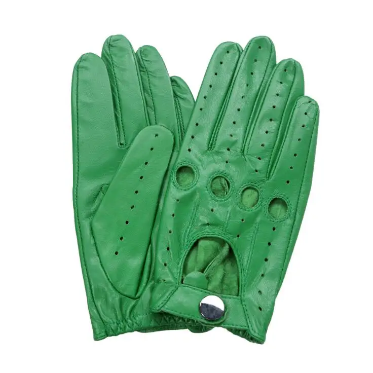 
Fashion men and ladies goatskin leather sport red gloves girls car driving gloves 