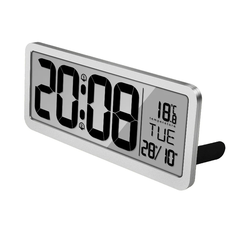 Large LCD calendar display digital electronic bedroom wall table alarm clock