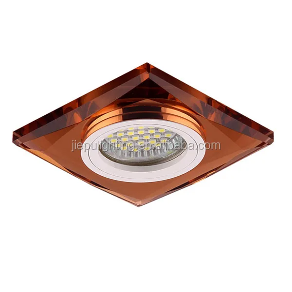 Crystal flat spotlight indoor lighting square ceiling light downlight colourful led MR16 GU5.3 house decoration side lighting