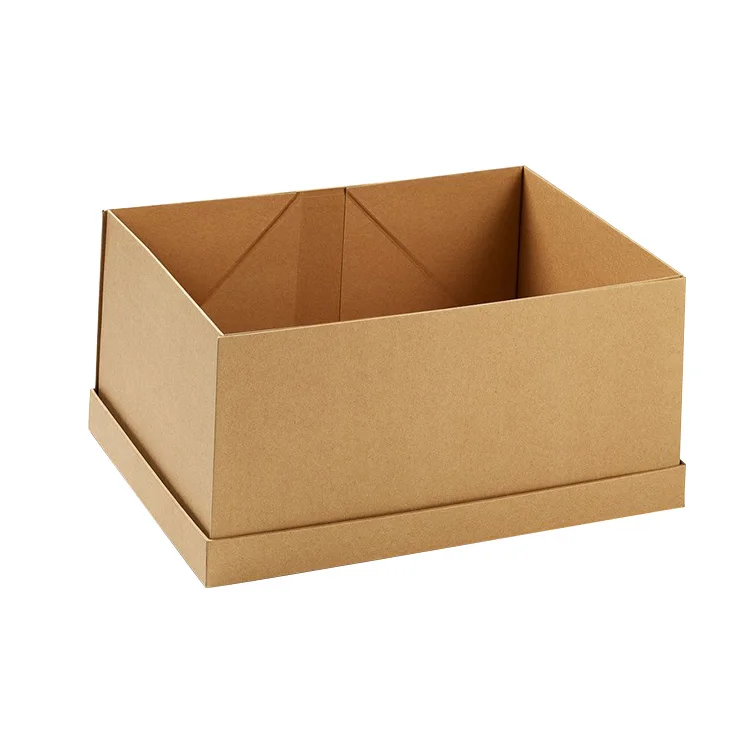 OEM factory low price brown kraft small cardboard storage boxes with lids for packaging