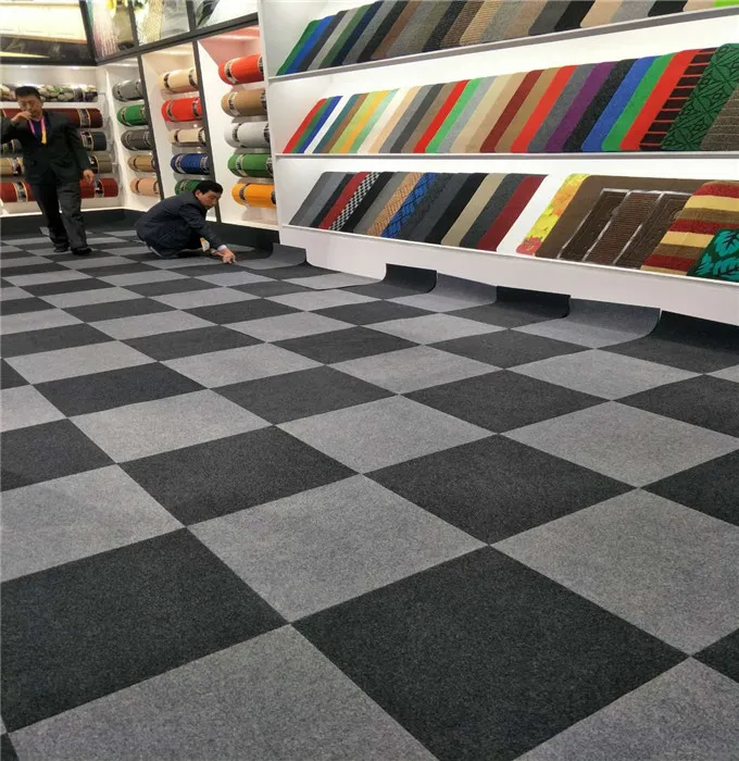 factory in china   carpets tiles with pvc backing