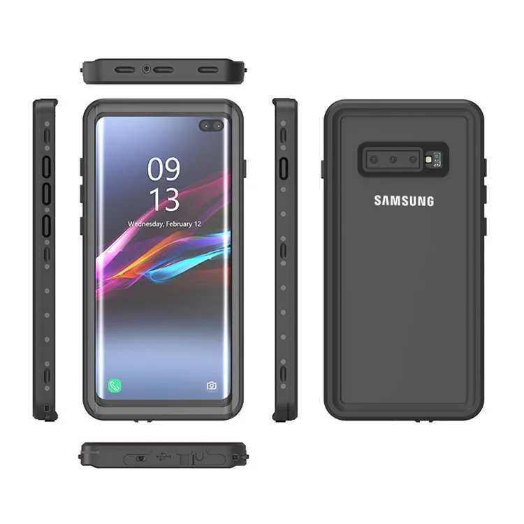 Waterproof Full Cover 360 Cell Phone Case For Samsung Galaxy S10 Plus