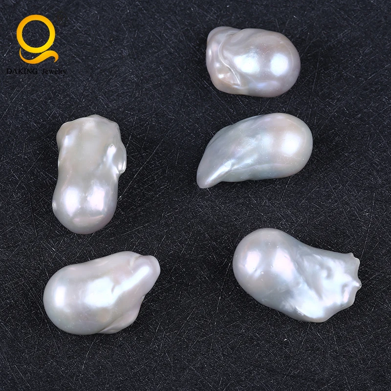 20*30mm Big White Color Baroque Shape Freshwater Pearl Loose Beads