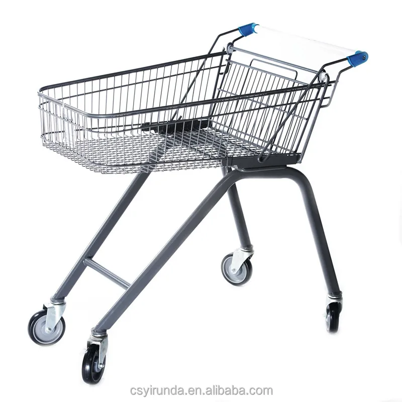 70 litre Black colour power coating shopping trolley for supermarket