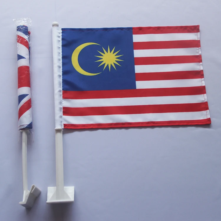 
Custom 30x45CM Polyester Diplomatic Australian Car Window Flag With Plastic Pole 