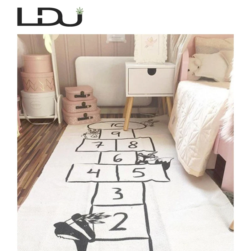 
100% Cotton Digital Checkers Kids Toys Malaysia Gaming Customized Folding Baby Play Mat for Children 
