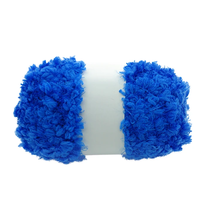 Charmey high quality 100% polyester soft fluffy feather pom pom yarn wholesale price