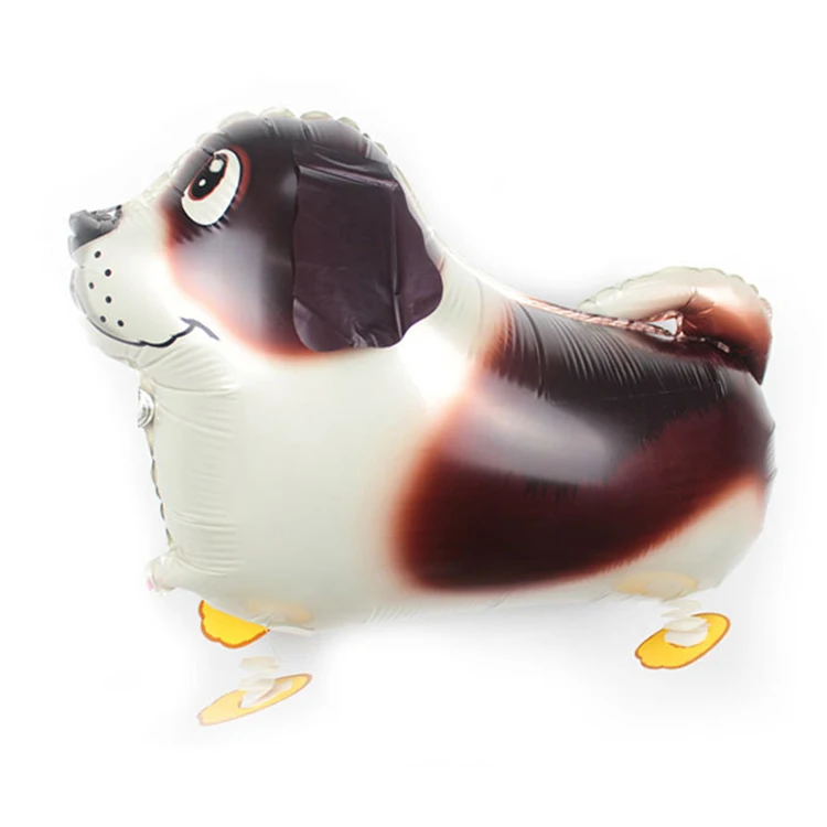 New Design Saint Bernard Wholesale Inflatable Walking Pet Helium  Foil Walking Pets Balloon
