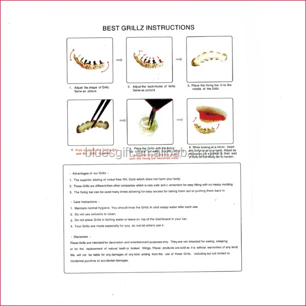 blues OEM order Fashion brass teeth grillz wholesale jewelry single teeth grillz with silver  gold rose gold black color
