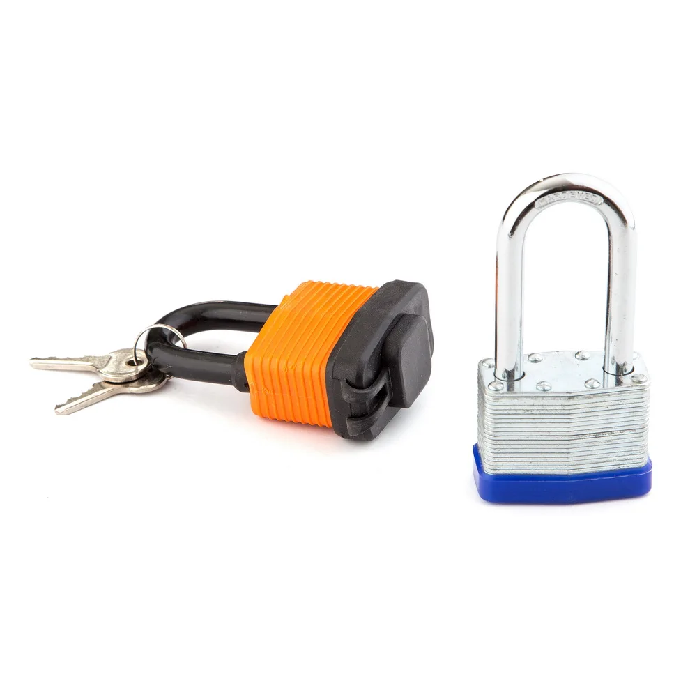 Cheap Price Durable Orange ABS Plastic Coated Safety Door Brass Padlocks Key