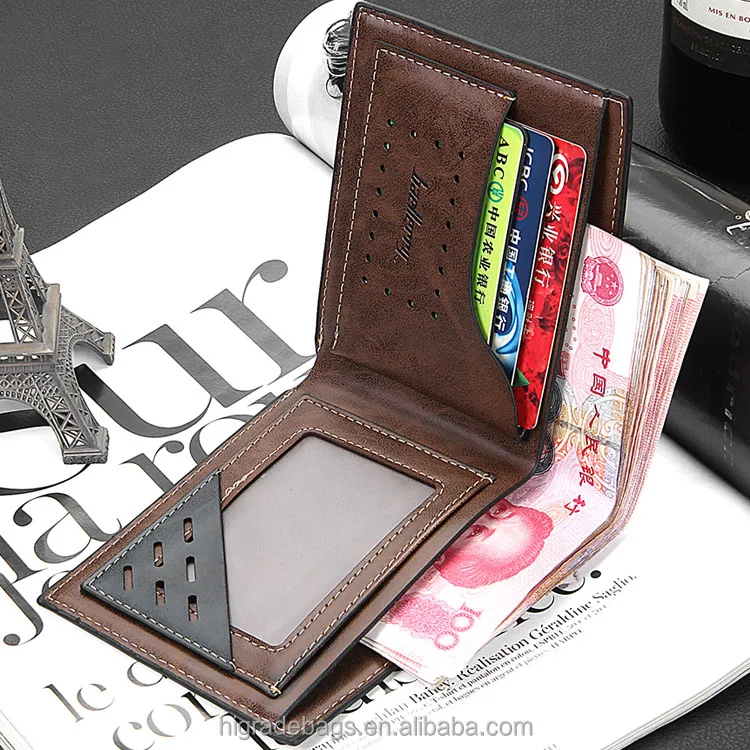 Мужской бумажник из кожи, бумажник из искусственной кожи, мужской бумажник