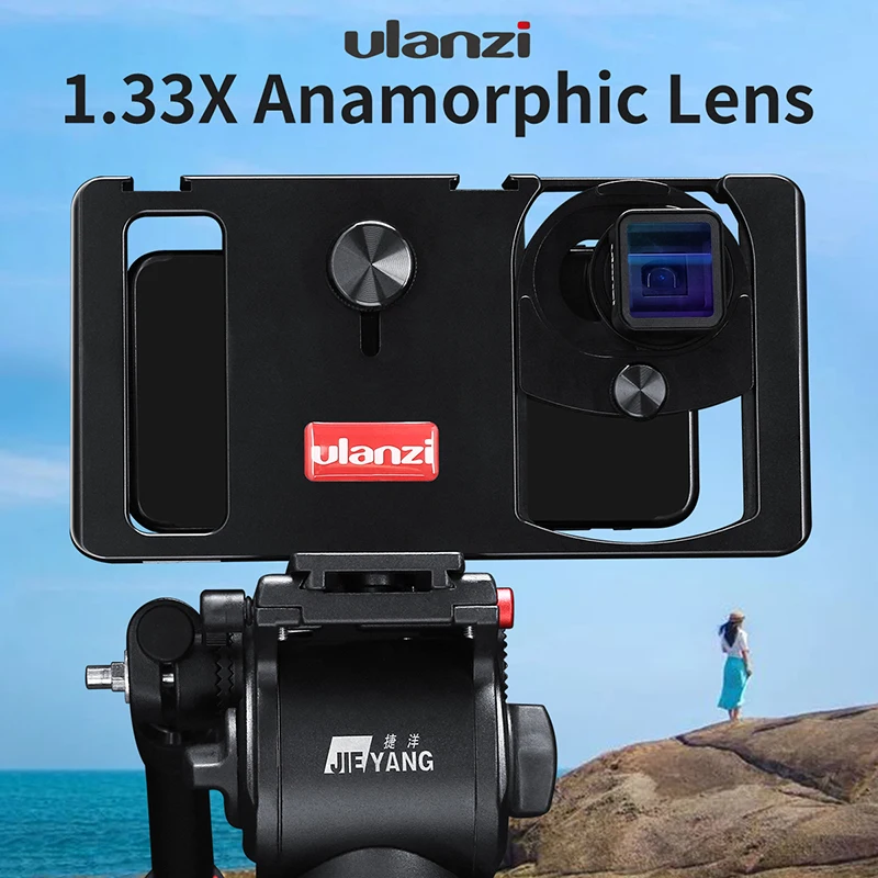 Ulanzi Universal 1.33X Anamorphic Phone Lens for iPhone Xs Max X Huawei P20 Pro Mate Movie Shooting Film  Making Phone Lens