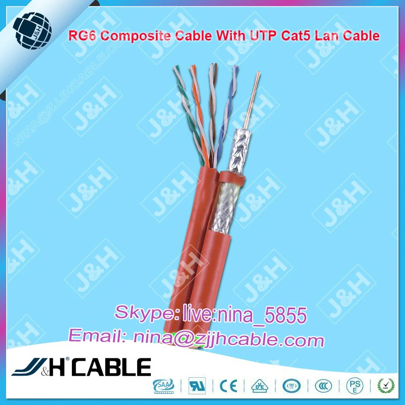Сиамские Кабель RG6 Cat5e UTP Lan
