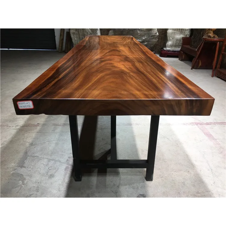 
China Supplier Solid Wood Table Customized Size Walnut Slab Dining Tables 