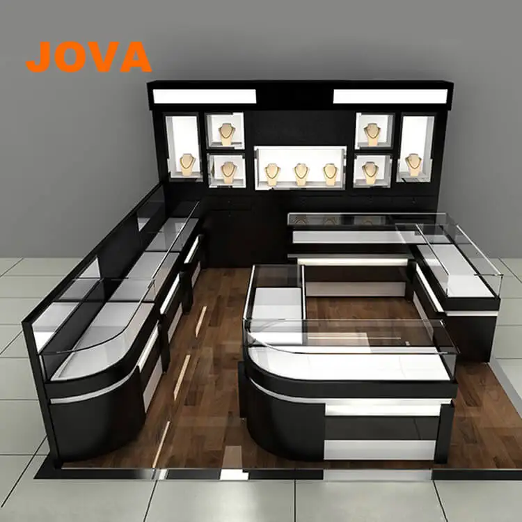 JOVA High-end custom jewellery shop commercial furniture jewelry kiosk mall for jewelry