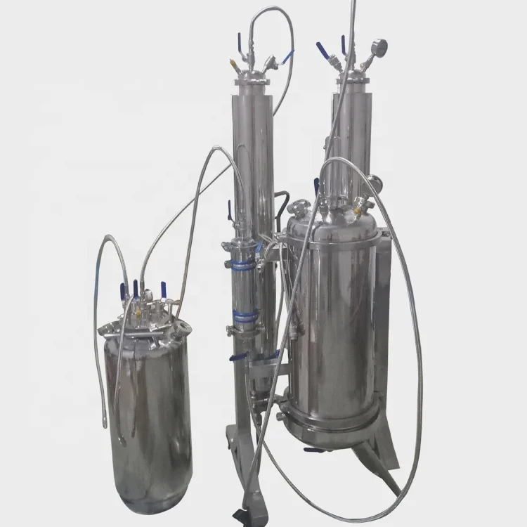 5LB 10LB 20LB rack mounted True Dewaxing Bidirectional BHO Closed Loop Extractor system with solvent tank