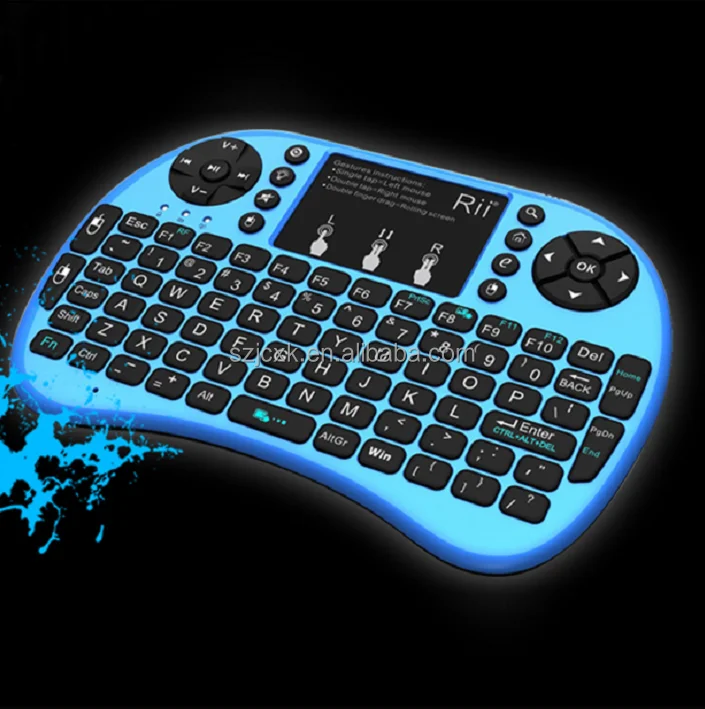 
New design Rii 8 2.4G Mini Wireless Keyboard with LED rii8 black Touchpad for computer,Mobile phone,TV box and PTV 