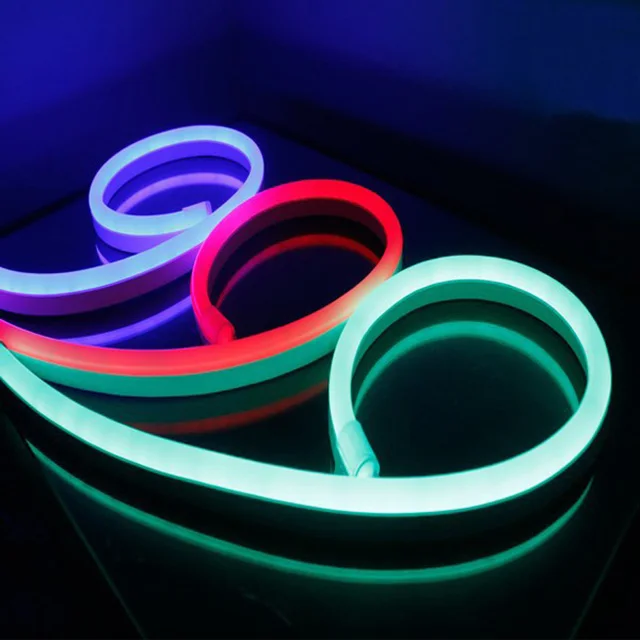 milky white PVC jacket 24v rgb led neon flex for building decoration