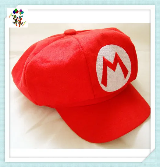 Anime Cosplay Fancy Dress Costume Mario Bros Funny Adult Party Hats with Beard HPC-2083