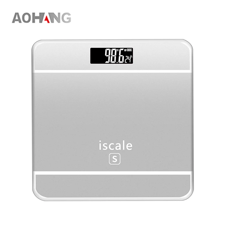 Professional OEM 2*AAA Batteries 180kg 396lb Household Lcd Display Bathroom Digital Weighing Scale For Body
