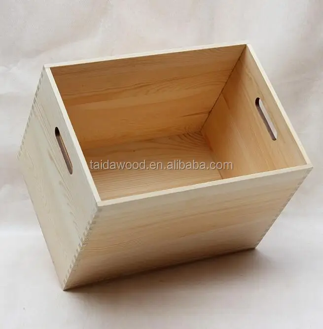 wooden dovetail box ,dovetail type pine box