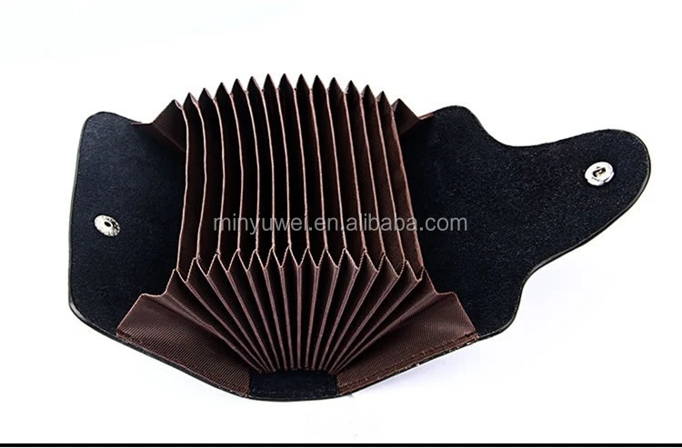 oil painting edge genuine leather card holder for credit card made in guangzhou