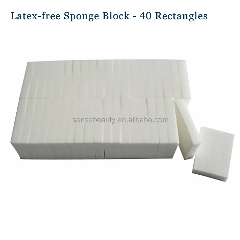 6 Pieces Round Latex-free Sponge in One Block for Facial Powder Makeup Puff