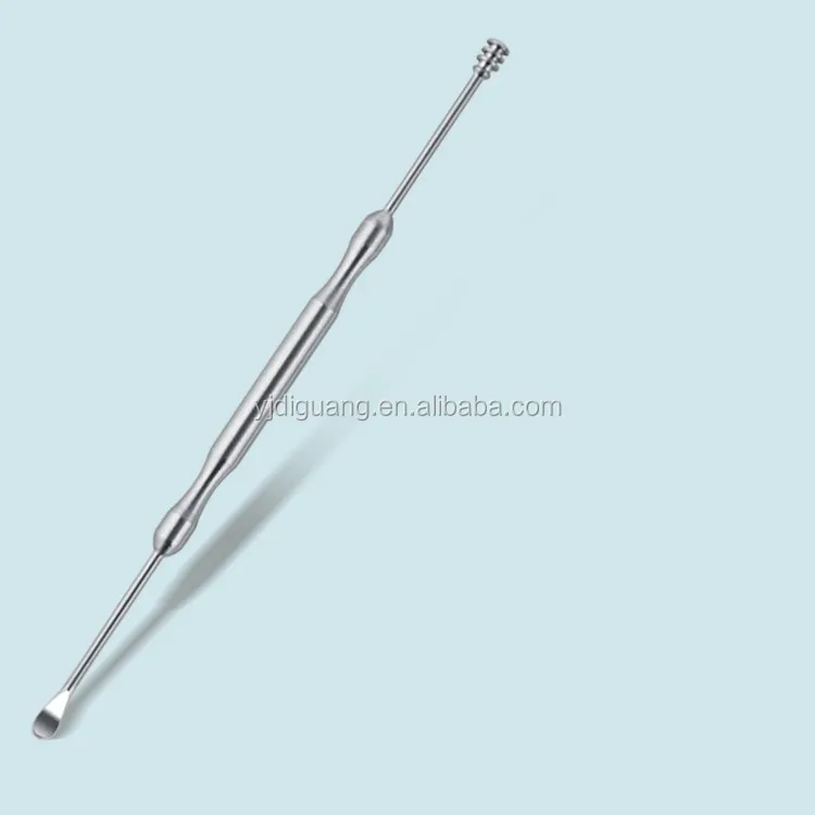 10-Pcs Customized Household Ear Wax Removal Kits Reusable Stainless Steel Ear Pick and Curette with Poly Bag for Cleaning