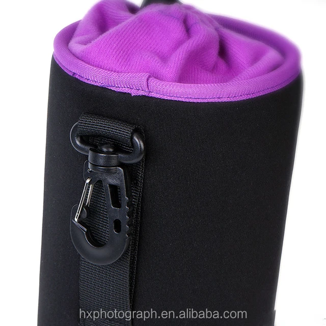 Wholesale Waterproof Drawstring Printed Logo Waterproof Neoprene DSLR Camera Lens Pouch