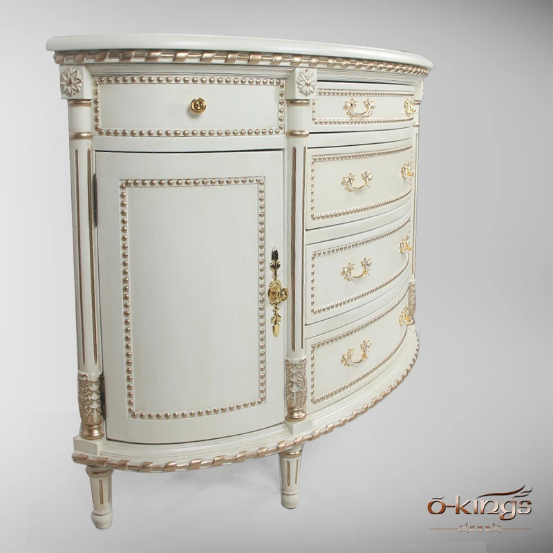 Hot sale European console cabinet hand carved Living room furniture decorative cabinet