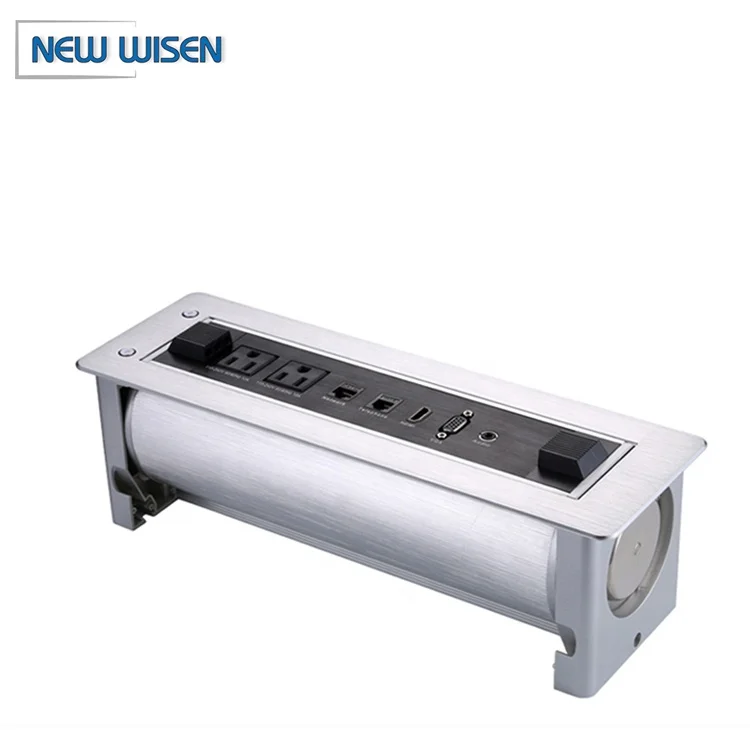 office furniture outlet rotating media hub motorized revolving socket box