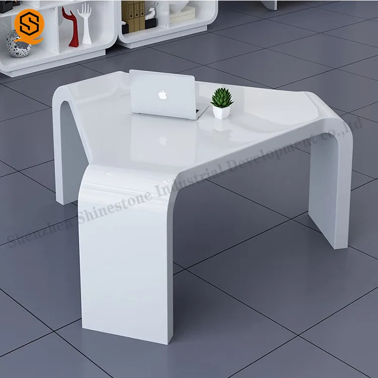 Triangle 3 persons office meeting table smart computer desk