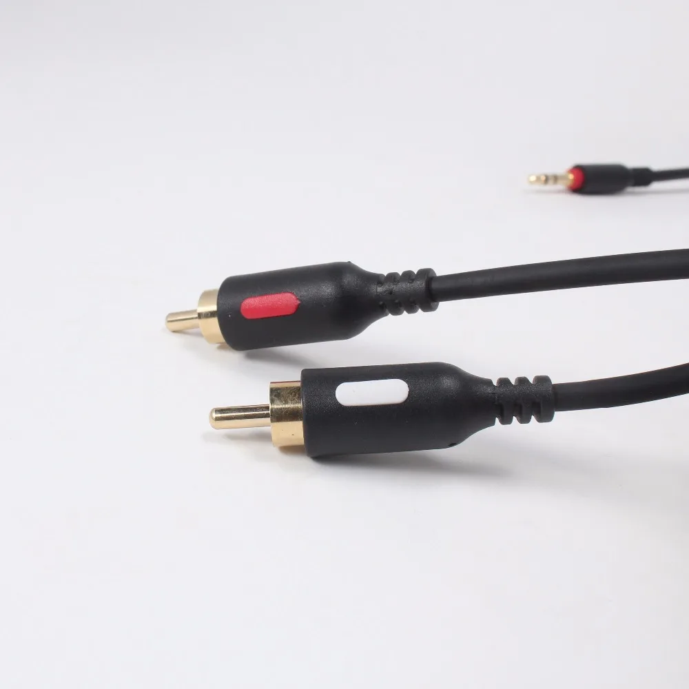 
budi 3.5mm rca cable RCA jack plug to 2 RCA male stereo aux cable audio speaker adapter cable from budi factory 