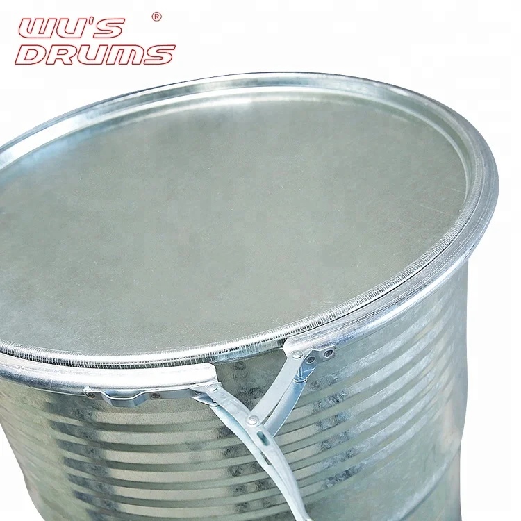 WS Open Head Galvanized Steel 10 Gallon Metal Barrels For Sale
