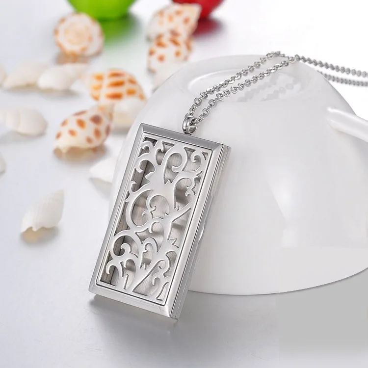 Stainless Steel Aromatherapy Essential Oil Jewelry Water Drop Shape Mosquito Repellent Diffuser Necklace