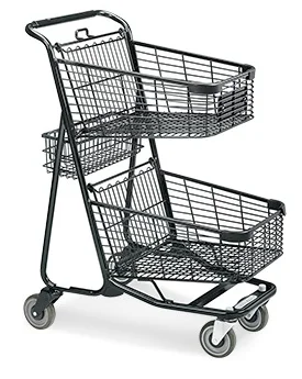 2018 New Style Double Layer Vegetable Shopping Trolley Wholesale