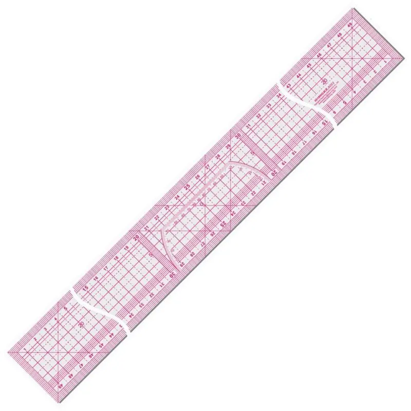 Kearing 50 cm grading ruler plastic pattern making ruler for sew tailors