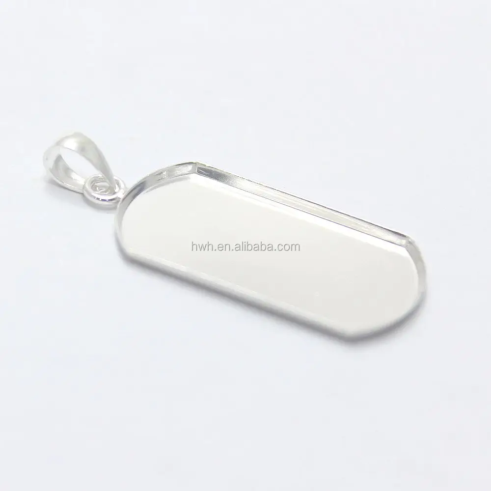 H1576 Rhinestone Jewelry Sterling Silver Pendant Base Part