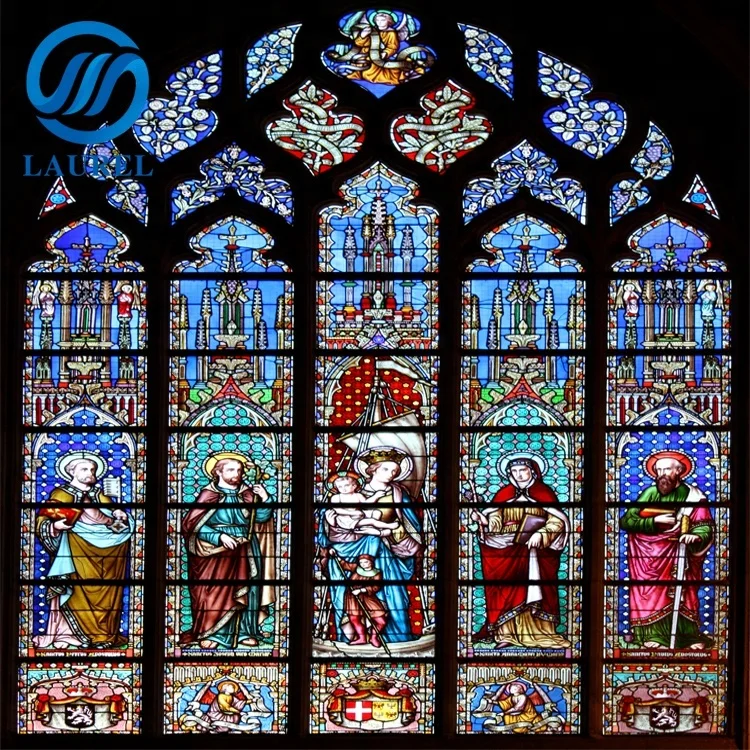 China new design stained glass for church windows