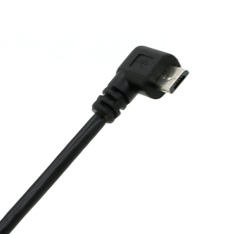 shenzhen short fast data charging cord 90 degree right angle u l shape micro usb male to micro otg usb female extension cable