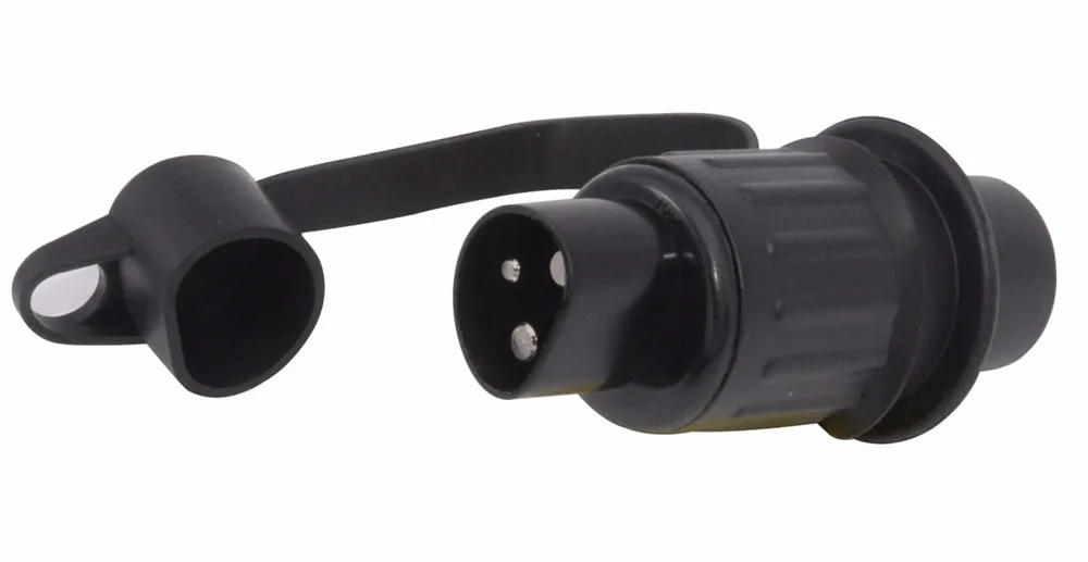 Черный пластиковый 3-контактный разъем прицепа RV адаптер