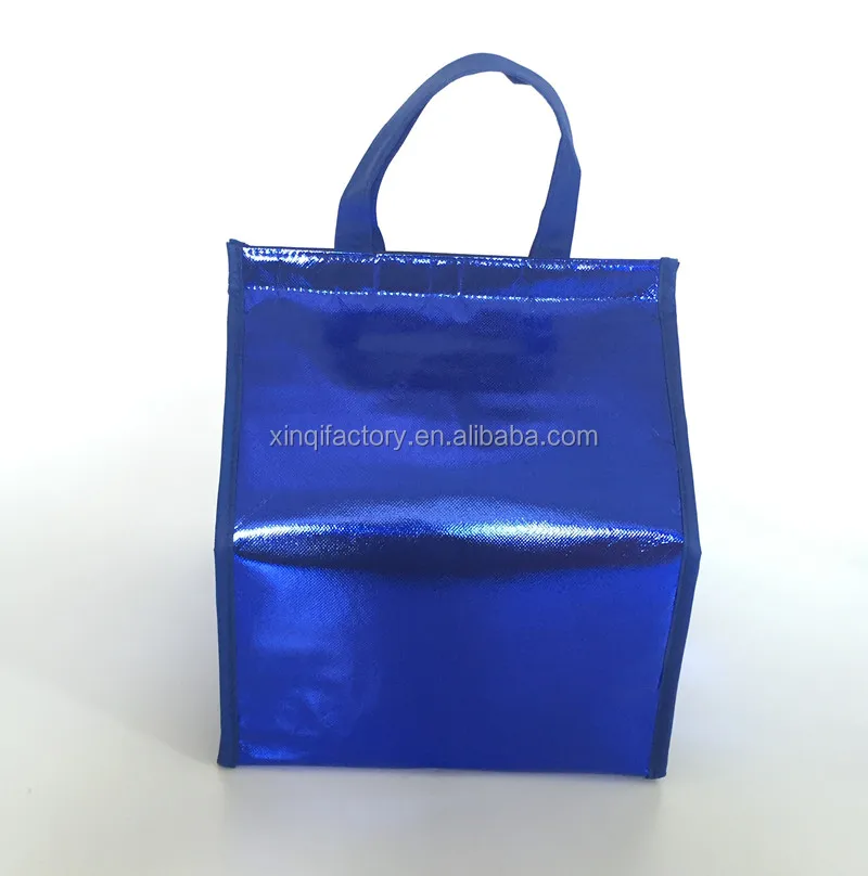 
metallic lamination non woven cooler bag Lunch Insulated Cooler Bag 