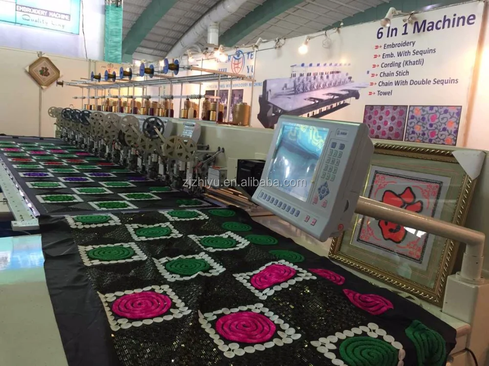 6 mixed chenille Embroidery machine