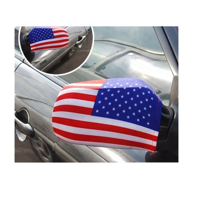 Hot Sale Promotional Custom Car Mirror Cover Flag