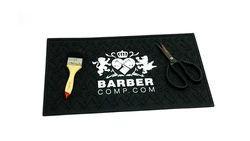 Custom production black environmental hair styling tool mats hairdressing tools mat hair salon equipment mat