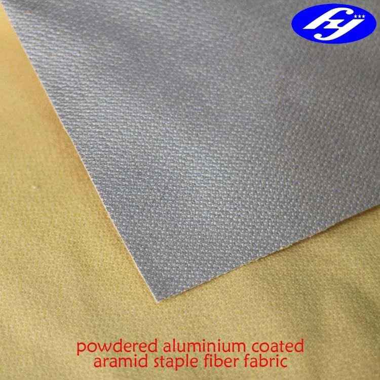 powdered aluminium coated aramid fabric for thermal insulation