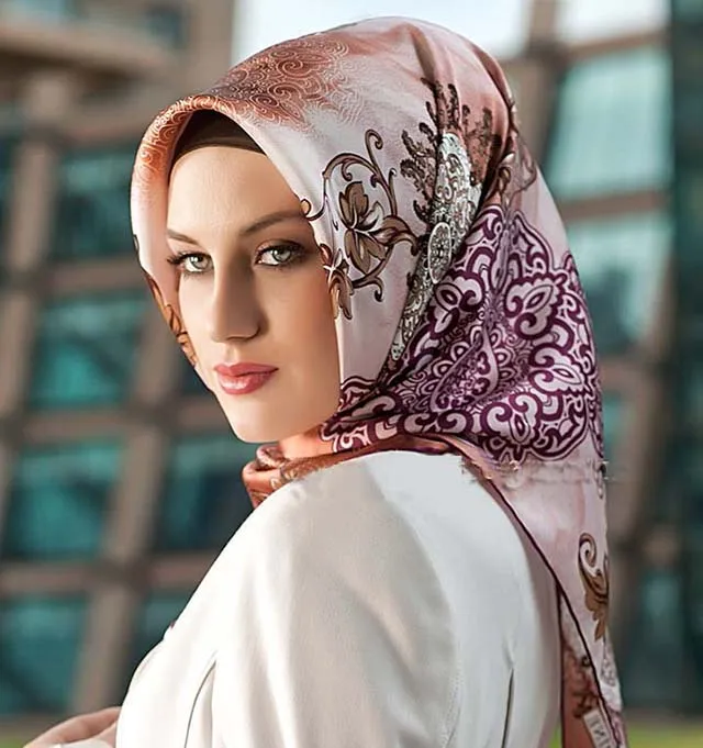 Multifunction Turkish Printed big square hijab and scarves