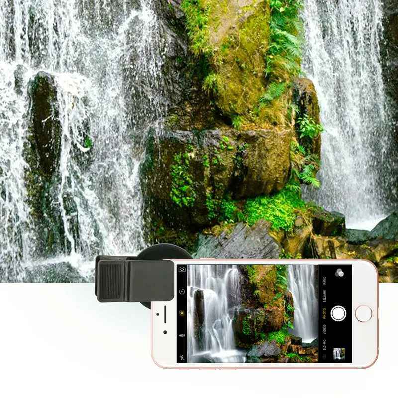 2 in 1 37mm Adjustable Neutral Density Filter ND2-400 with Phone Clip for Most Smartphones