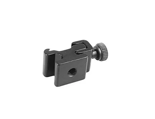 Black Metal Cold Shoe Flash Stand Adapter Mount with 1/4-inch -20 Tripod Screw